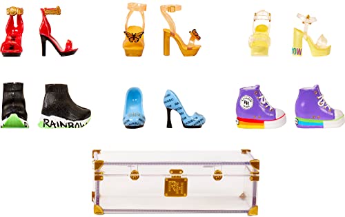 Portable Clear Acrylic Fashion Closet with 31+ Doll Clothing & Accessories U119949