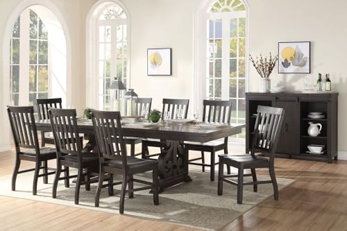 13 Pc Dining Table Set with 10 Side Chairs and 2 Arm Chairs V30985