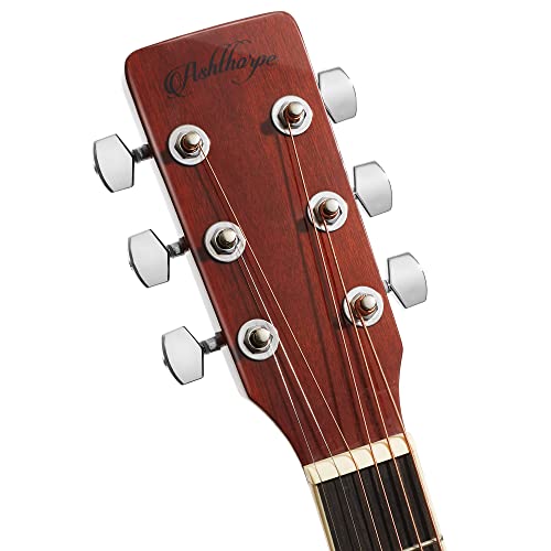 Full-Size Left-Handed Dreadnought Acoustic-Electric Guitar Brown R52133
