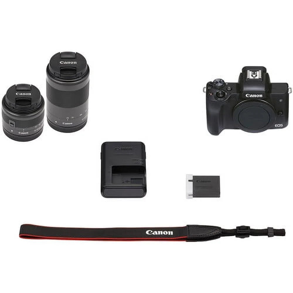 Mirrorless Camera with 15-45mm and 55-200mm Lenses (Black) Y757