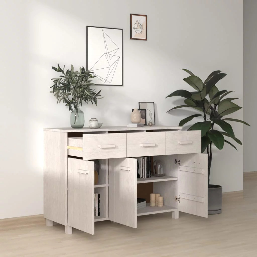 White Solid Wood Pine Sideboard Z16892