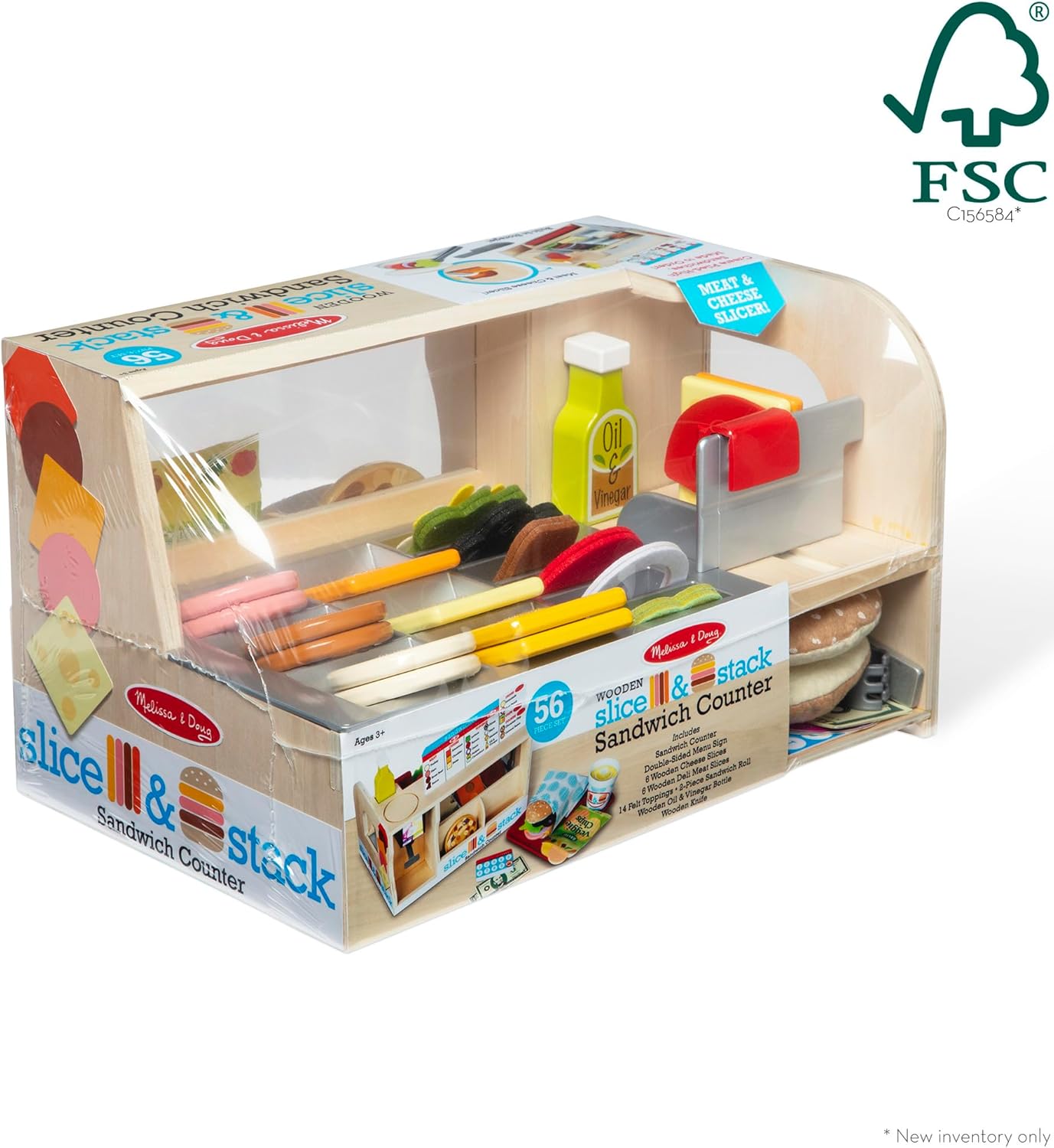 56-Piece Wooden Pretend Play Food Set X3967