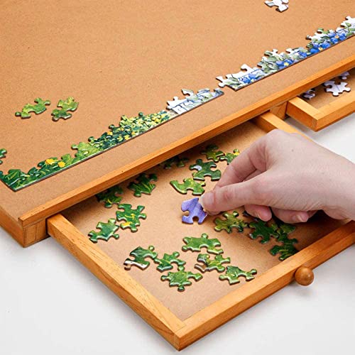 1500 Piece Wooden Puzzle Board with Drawers and Spinner R87898