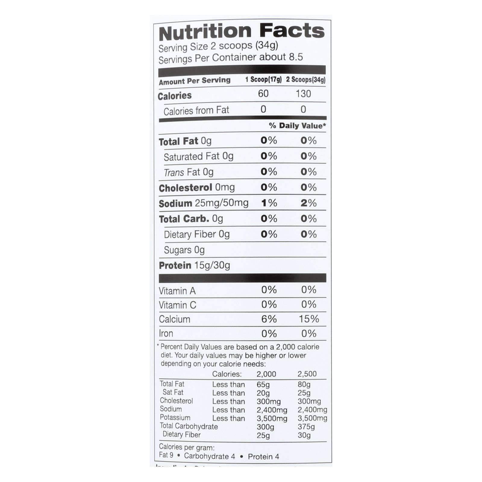 Plain Whey Protein - 10.2 oz canister E64981