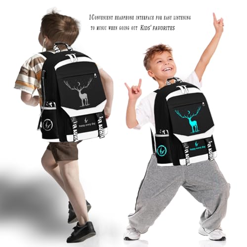 Blue Laptop Backpack with USB Charging Port, Anti-Theft Lock, Pencil Bag Z959621