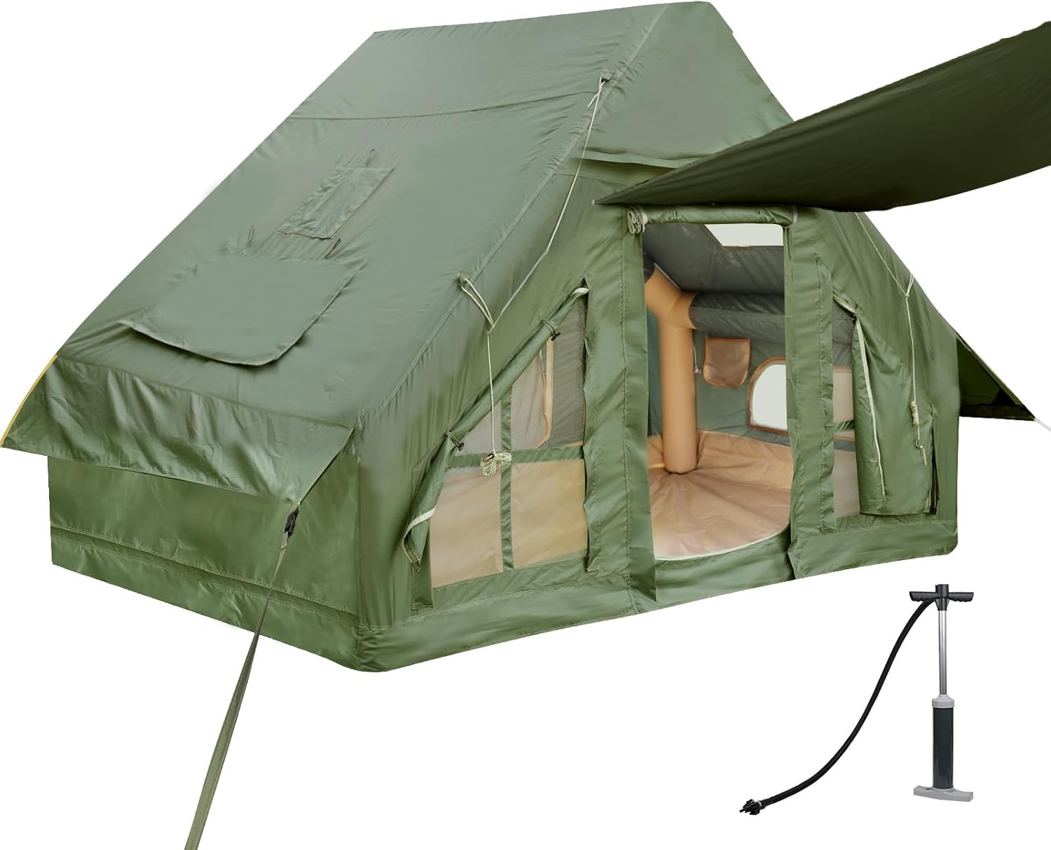 4-6 Person Inflatable Camping Tent with Pump and Stove Jack N588922