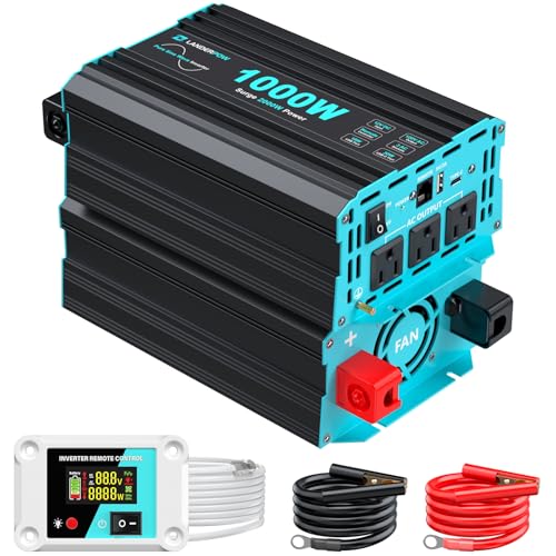 Pure Sine Wave 3500W Power Inverter 12V DC to 120V AC with 3 AC Outlet V236589