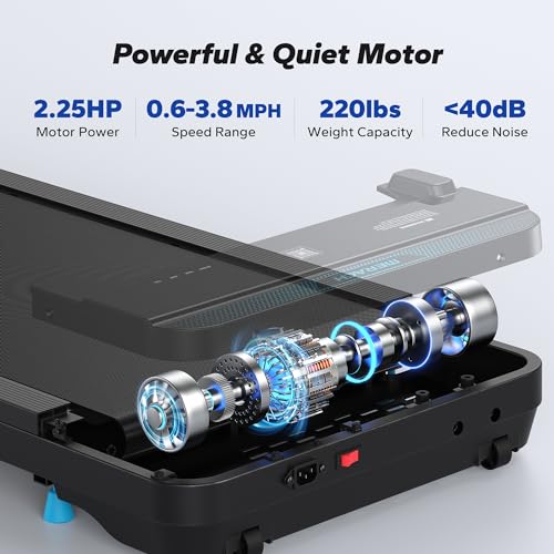 Walking Pad, Under Desk Treadmill, 2 in 1 Quiet Portable Mini Treadmill with Remote Control M132125