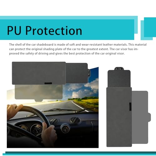 12.2" x 5.9" Retractable Car Sun Visor K3385
