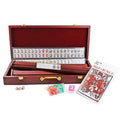 166 Tiles Wooden Mahjong Set in Wooden Case L9829