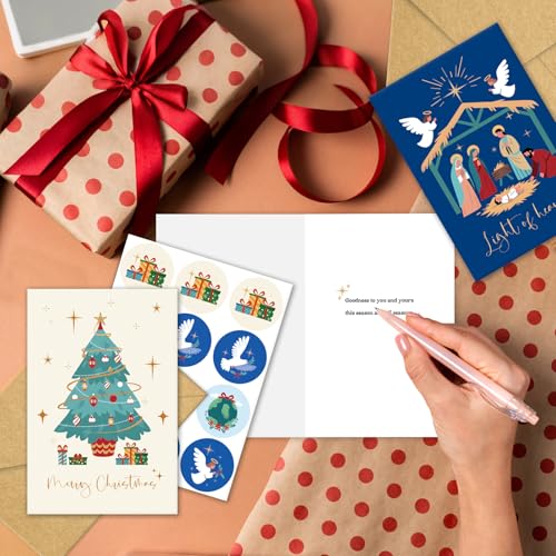 24 Pack Christmas Cards with 6 Designs G137