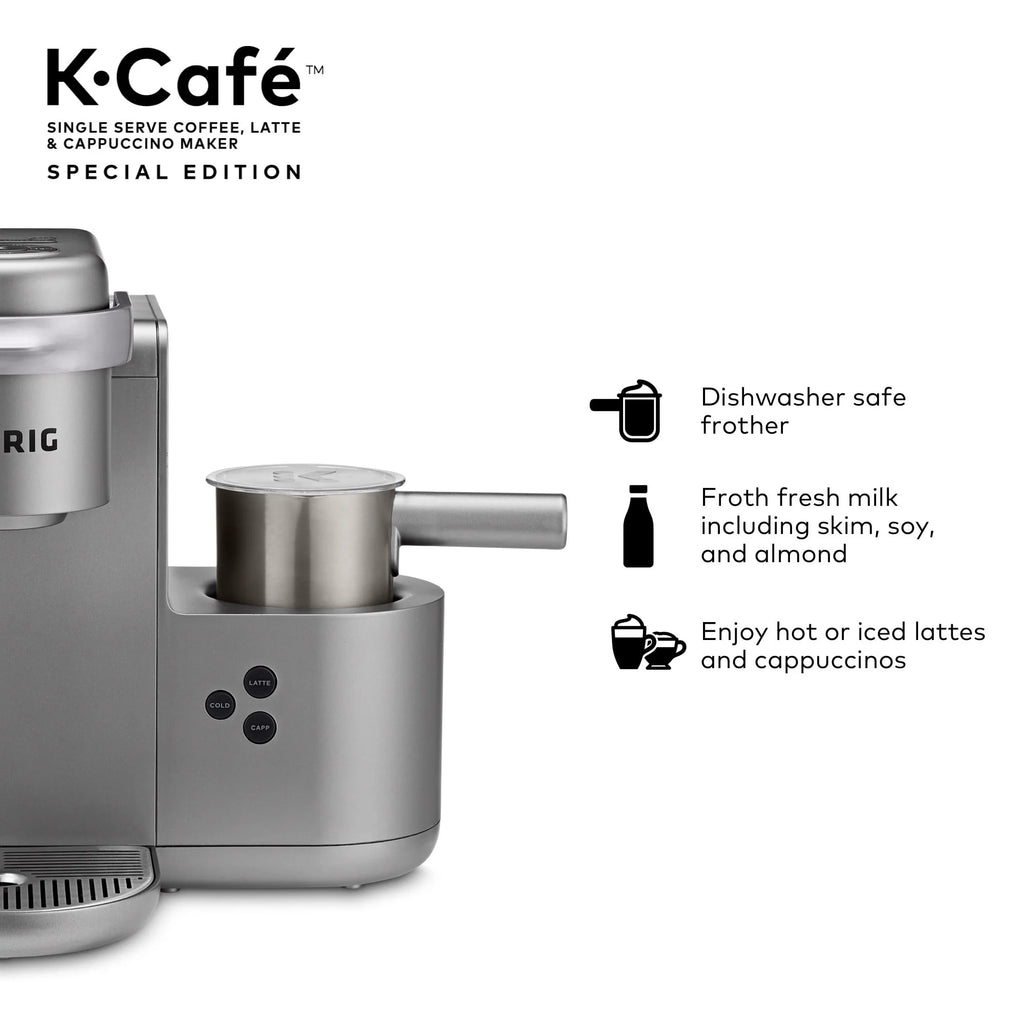 Single Serve K-Cup Pod Coffee, Latte and Cappuccino Maker, Nickel U967