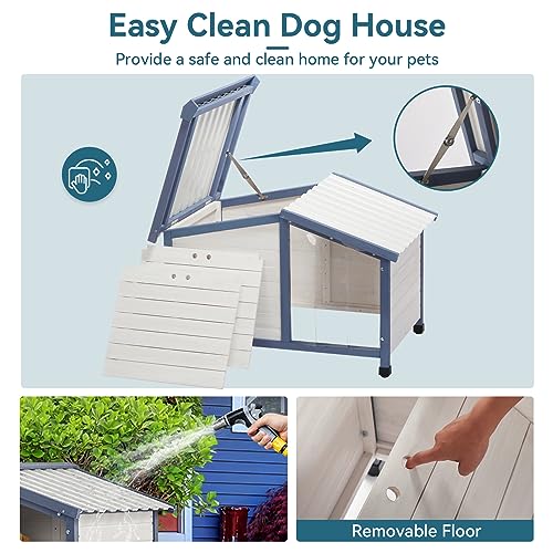 White Small Dog House with PVC Roof F589651