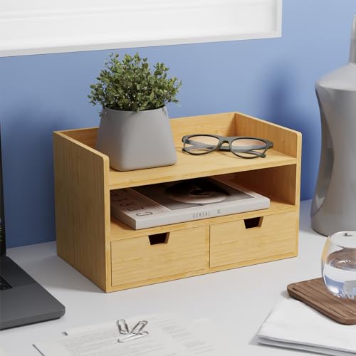 Bamboo 3 Drawer Desk Organizer W55600