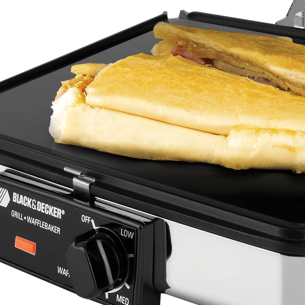 3-in-1 Waffle Maker & Indoor Grill Griddle U64355