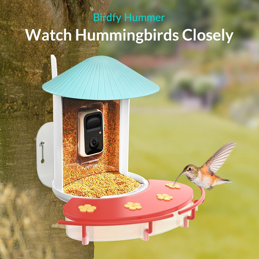 Birdfy Solar Camera with Humming Bird Feeder Extension Perch H286859