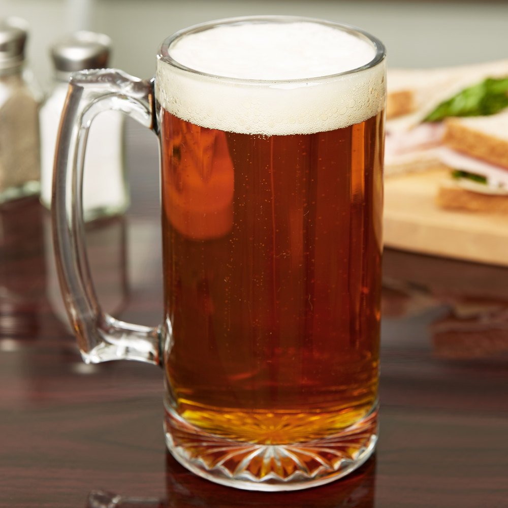 7" Tall x 3.5" Wide 16 Ounce Clear Glass Stein Mug S89276
