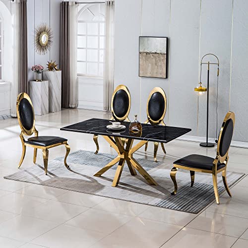 Set of 2 White Faux Leather Dining Chairs with Silver Stainless Legs U290495