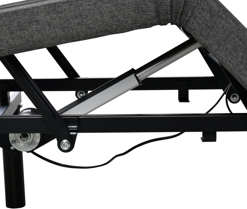 Gray Twin XL Adjustable Bed Frame with Wireless Remote O14256