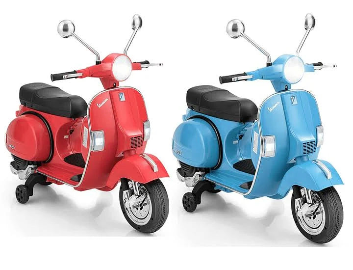 Blue 6V Kids Ride on Vespa Scooter Motorcycle with Headlight N768
