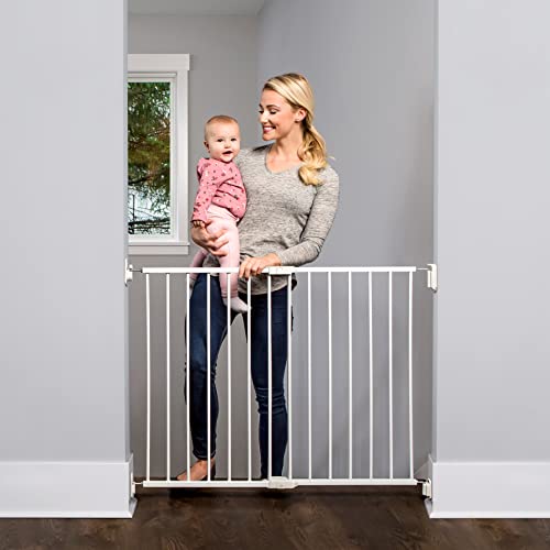 Extra Wide Retractable Baby Gate, White X93766