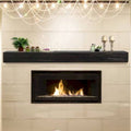 Espresso Distressed 48x22 Fireplace Mantel Shelf Y528