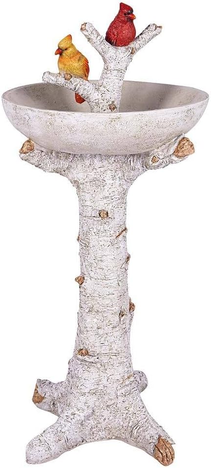 Resin Birdbath, Hand Painted, 12" dia. x 27½"H W70820