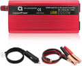 1200W DC to AC 12V to 110V Car Power Inverter with 3.1A USB and Battery Clips W33366