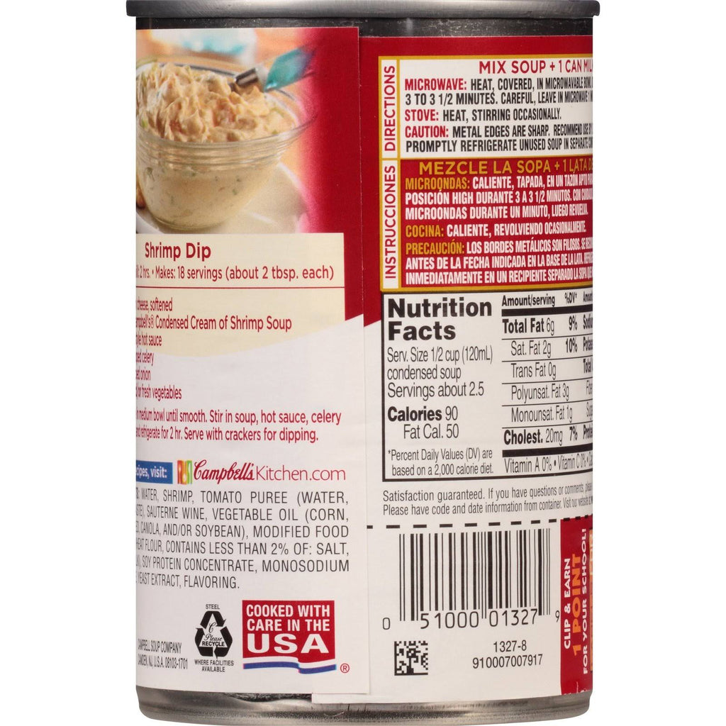 Condensed Cream of Shrimp Soup 10.5 oz. Can Pack of 12 M573