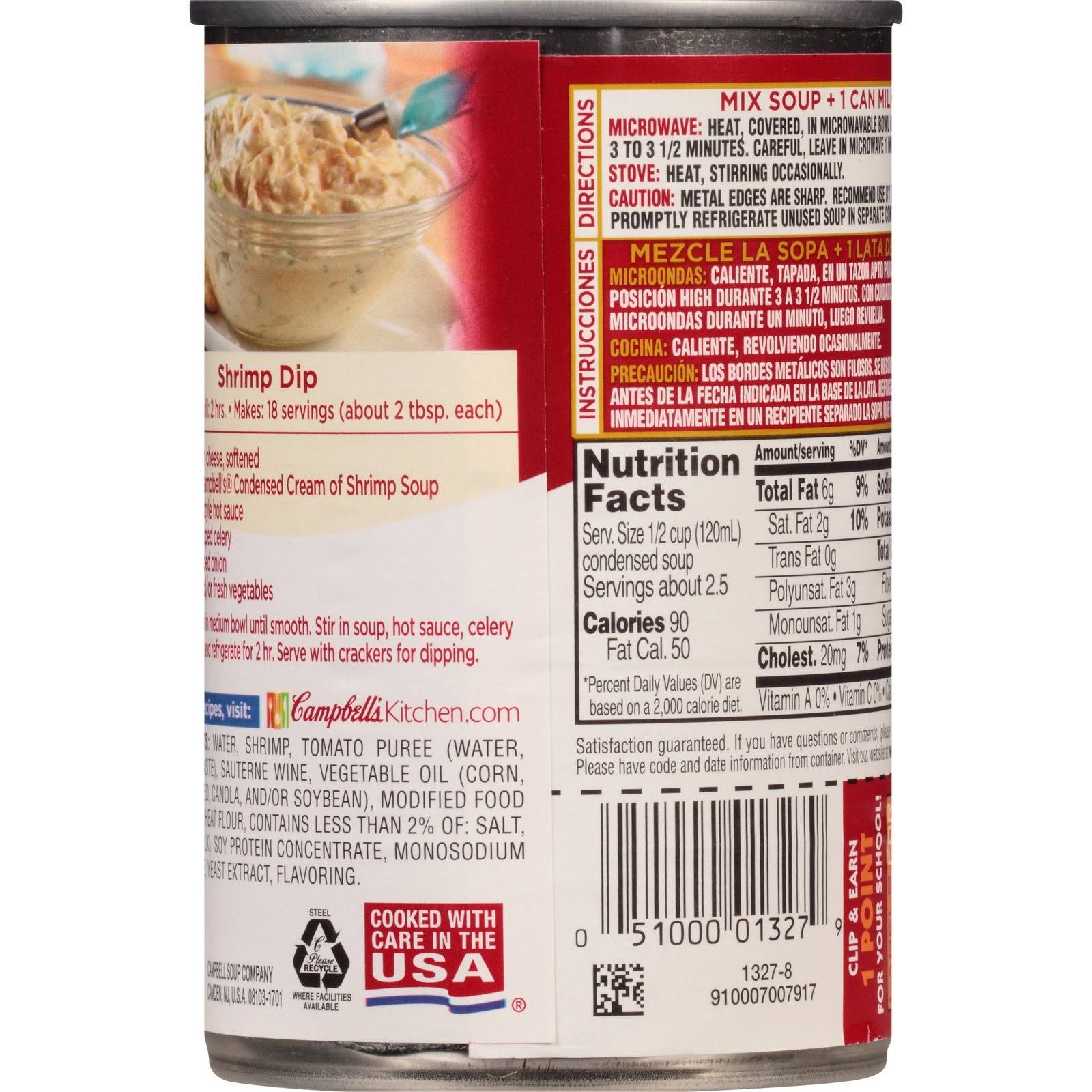 Condensed Cream of Shrimp Soup 10.5 oz. Can Pack of 12 M573