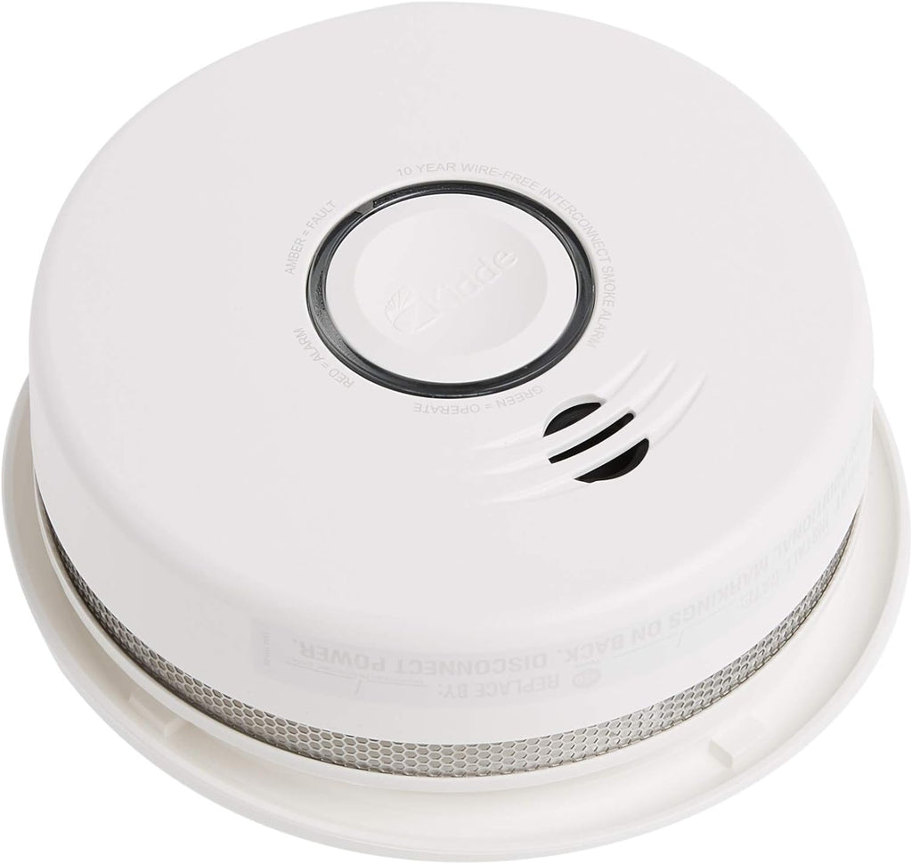 Wireless Smoke Detector, 10-Year Battery, Photoelectric Sensor, White Z7769