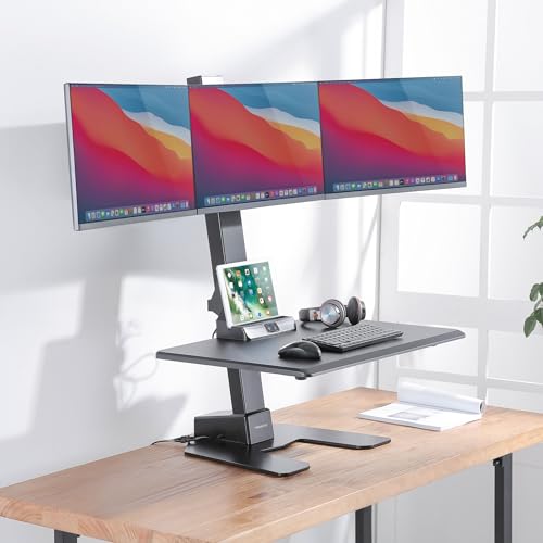 Electric Standing Desk Converter with Monitor Mount E202476
