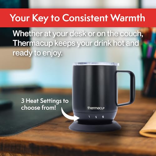 Midnight Black 14 oz Electric Coffee Mug with Lid Q849