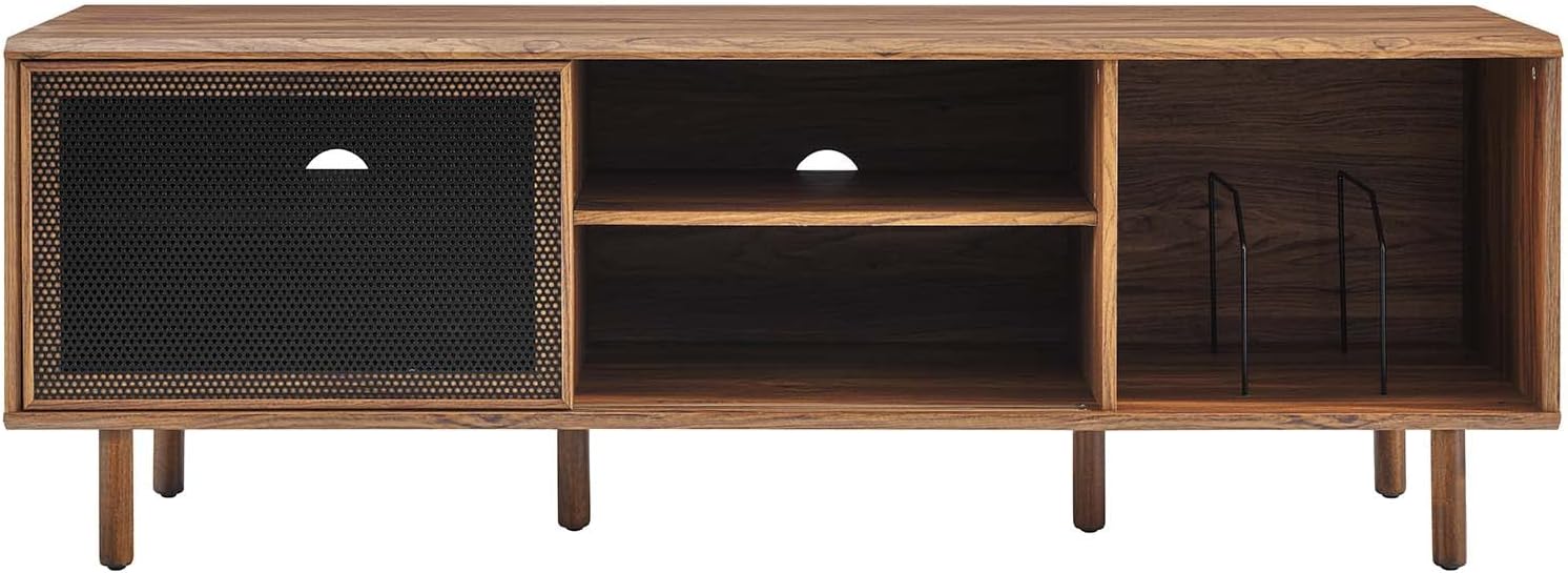 Walnut MDF Particleboard TV and Record Stand U373