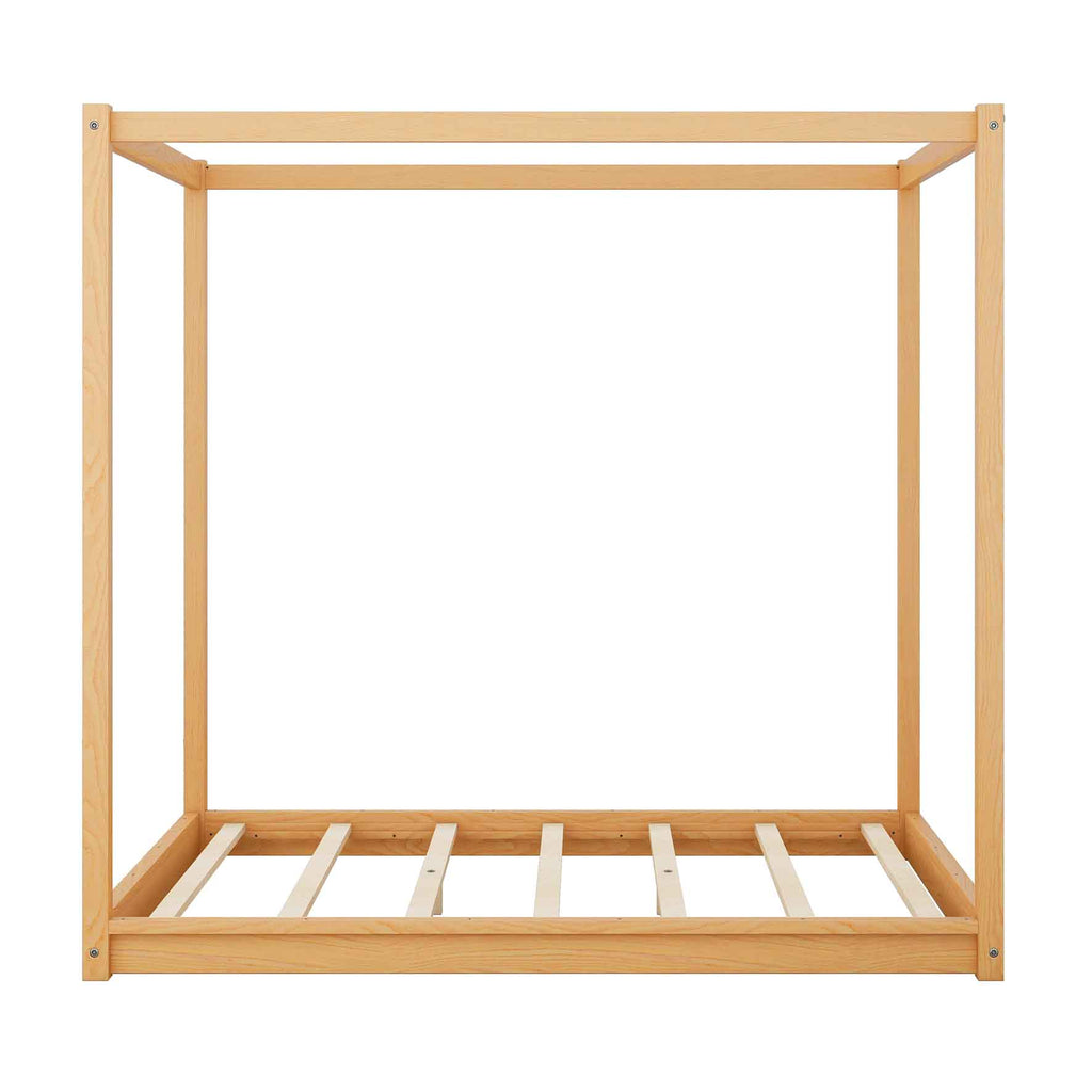 Full Size Wood Canopy Platform Bed A1275