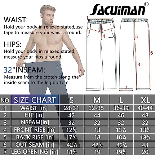 Mens Athletic Sweatpants with Zipper Pockets W28586