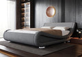 Queen Size Black Upholstered Platform Bed Frame C45165