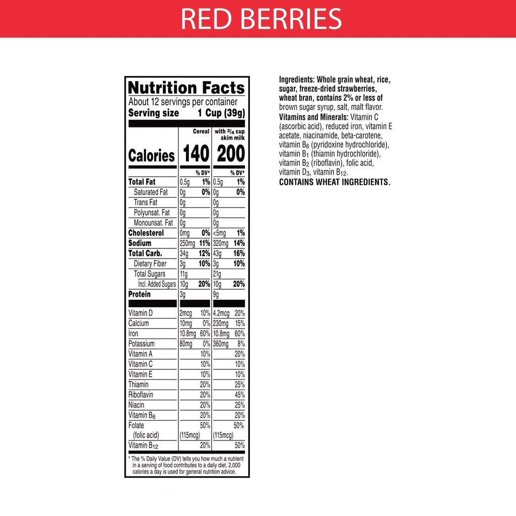 Red Berries Cold Breakfast Cereal (Pack of 24) U389
