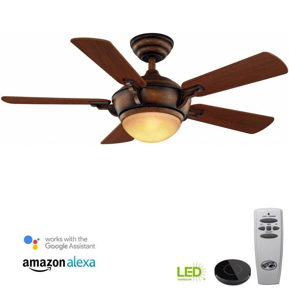 44 in. Indoor LED Ceiling Fan with Light Kit O82192