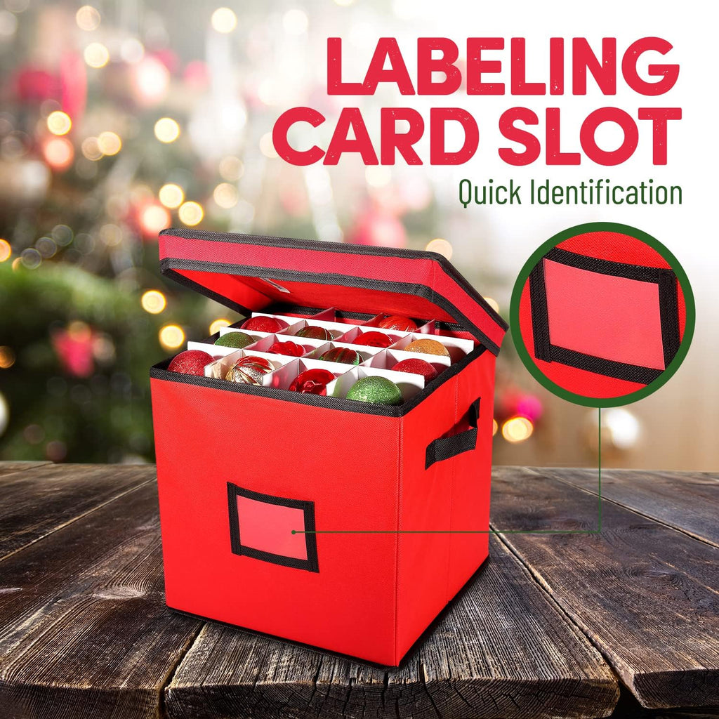 4-Layer Polyester Ornament Storage Box Y464668