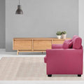 Purple Linen Round Arm Loveseat W27998