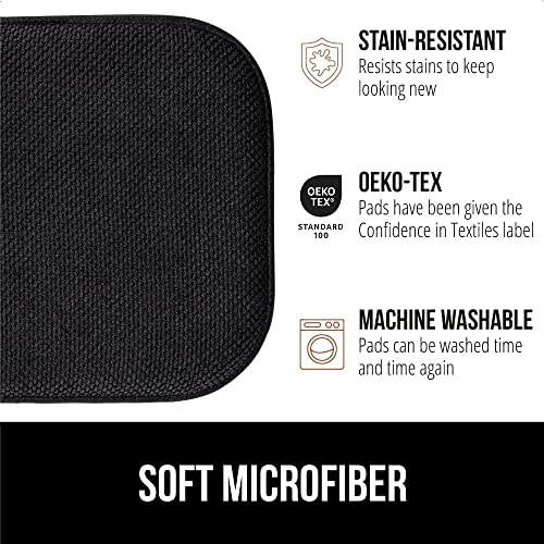 Beige Set of 2 Memory Foam Chair Cushions 16x16 Q98853