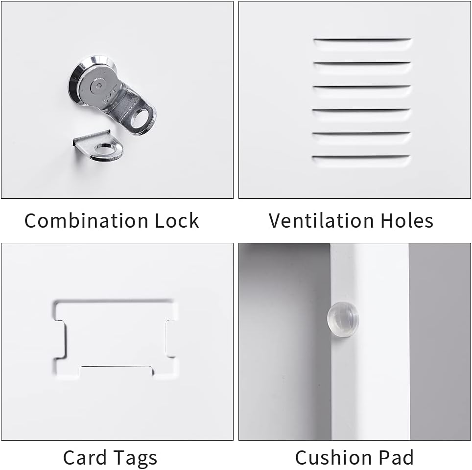 6 Door Tall Metal Storage Locker with Combination Lock D5284