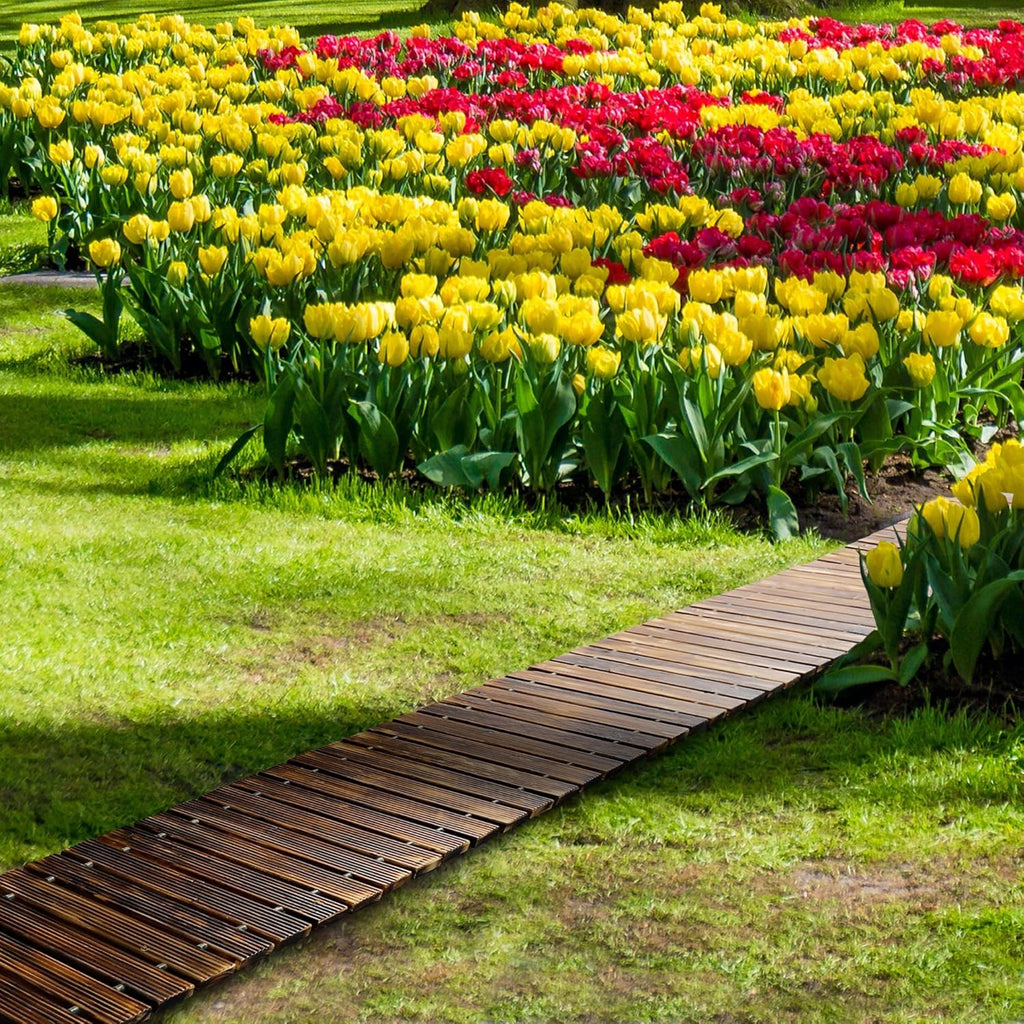 12 ft Wooden Cedar Garden Pathway T600