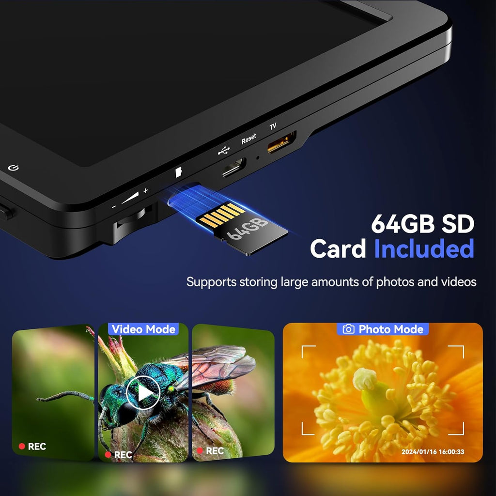 10.1" HD IPS HDMI Digital Microscope 1500X 20MP Coin Microscope with Screen C503368