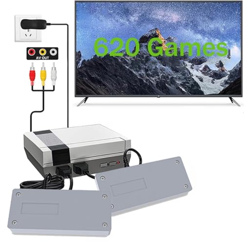 Grey Retro Game Console with 620 Classic Games O514