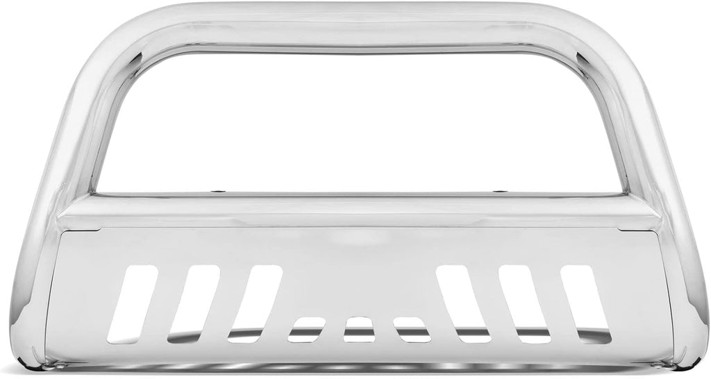 Polished Stainless Steel Bull Bar Front Bumper Grill Guard With Skid Plate Y919