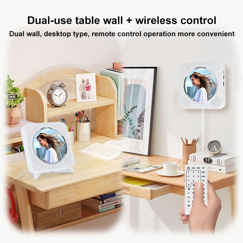 DVD Player with Bluetooth 5.1 Dual Speakers, Remote Control, RCA, HDMI Cable, HD 1080p O8143