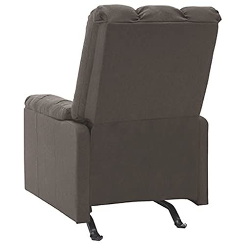Brown Fabric Reclinable Massage Wingback Chair U898