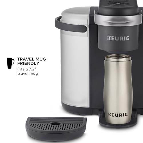 Single-Serve Coffee Maker with Milk Frother, Dark Charcoal V9843